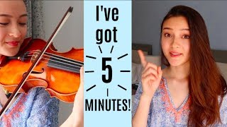 THE BEST 5 MINUTE WARMUP for the violin  Learn with Me [upl. by Leunamme]