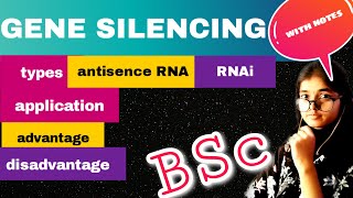 Gene silencing  types  approaches application  with notes BSc biotechnology virology [upl. by Koball427]