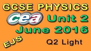 CCEA GCSE Physics U2 2016 Q2 Light [upl. by Dnalyag]