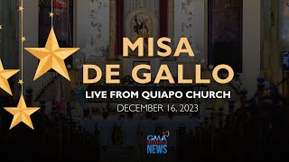 LIVESTREAM Misa De Gallo sa Quiapo Church December 16 2023  Replay [upl. by Cormick]