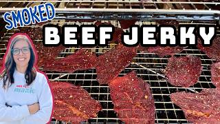 HOW TO MAKE BEEF JERKY  Smoked Homemade Jerky on the Pit Boss Vertical Pro Series [upl. by Aroel564]