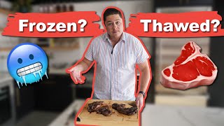 Frozen Steak VS Thawed Steak  Does a grilling a frozen steak change the flavor [upl. by Ogdan]