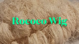 How to make a semihistoric rococo wig out of fabric threads [upl. by Vandyke]