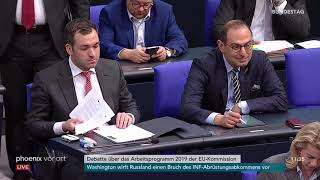 Bundestagsdebatte zum Arbeitsprogramm 2019 der Europäischen Kommission am 010219 [upl. by Ecinue]