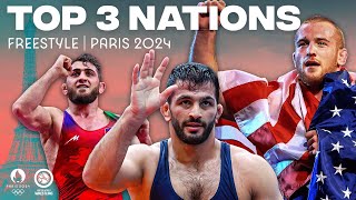 The best freestyle wrestling nations competing at the Paris 2024 Olympic Games [upl. by Nylzor]