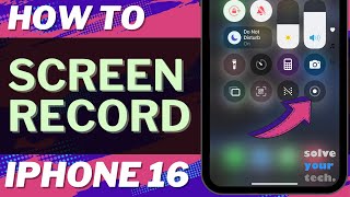 How to Screen Record on iPhone 16 [upl. by Milore]