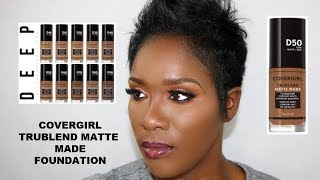 NEW Covergirl Trublend Matte Made Foundation Review D50 [upl. by Genia885]