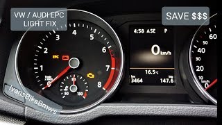 How To Fix EPC Light On Volkswagen VW  Audi And Save [upl. by Chrystel]