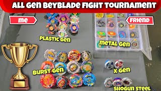 Beyblade ALL GENERATION like plasticmetalburst beyblade x battle  me vs friend [upl. by Okun]