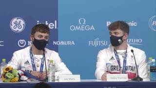 Tom Daley and Matty Lee  Gold medal press conference  Tokyo 2020 Olympics [upl. by Cuttler]