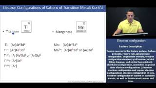 DAT Electron Configuration of Cations of Transition Metals and Isoelectronic Atoms and Ions [upl. by Sedinoel]