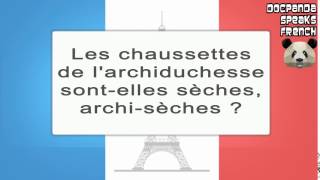 Les Chaussettes De lArchiduchesse SontElles Sèches ArchiSèches  How To Pronounce in French [upl. by Yregerg]