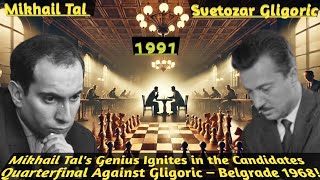 Mikhail Tals Genius Ignites in the Candidates Quarterfinal Against Gligoric – Belgrade 1968 [upl. by Notyap]