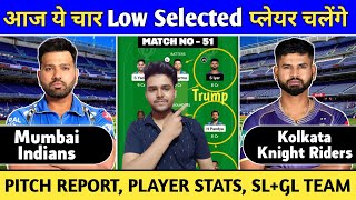 MI vs KKR Dream11 Prediction  Match No51  MI vs KKR Dream11 Prediction Today Match  IPL 2024 [upl. by Burnight]