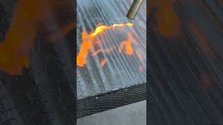 Burning a Table to make it better with POURLA epoxy epoxyresin epoxyart epoxyresinart diy [upl. by Gene]