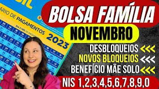 ðŸ¤‘BOLSA FAMÃLIA NOVEMBRO CALENDÃRIO BLOQUEIOS MÃƒES SOLO PAGAMENTO RETROATIVO â€“ QUEM VAI RECEBER [upl. by Socram]