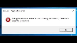 How to fix Windows 10 ESRVEXE Application Error 0xc0000142 [upl. by Christian]