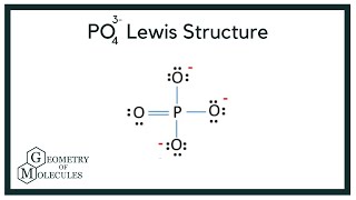 PO43 Lewis Structure Phosphate Ion [upl. by Gabriellia681]