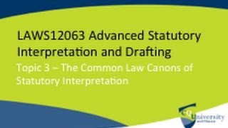 Legal writing course Canons of statutory interpretation [upl. by Maximo]