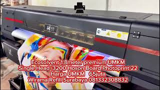 Printer Ecosolvent  sublime 18m Single Head i3200 [upl. by Mcgean976]