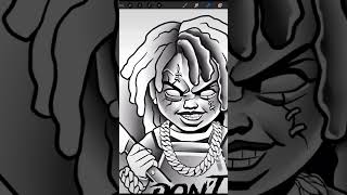 Chucky tattoo brush on the website [upl. by Ayrolg]