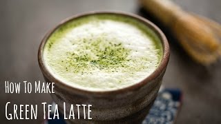 How to Make Matcha Latte Green Tea Recipe 抹茶ラテの作り方（レシピ） [upl. by Azenav706]