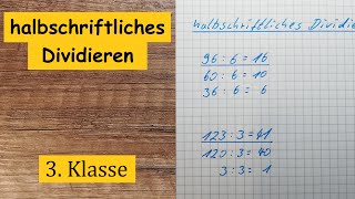 halbschriftliches Dividieren 3 Klasse Mathe [upl. by Leland]