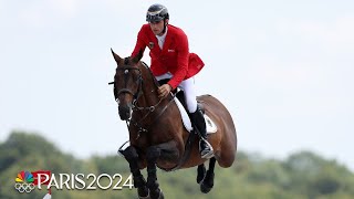 US leaps near the top in equestrian team jumping qualifier  Paris Olympics  NBC Sports [upl. by Goth]