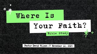 Bible Study  Pastor David Wilson  Nov 12 2024 [upl. by Aener285]