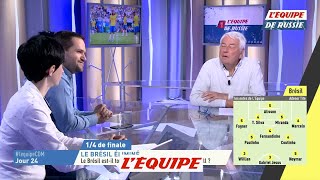 Biétry «Il y a une corrélation entre les résultats et lexode des Brésiliens»  Foot  CM 2018  BRE [upl. by Adnaral387]