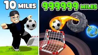 Kicking a Ball 4837162 Miles Around The World in Roblox [upl. by Ainollopa]