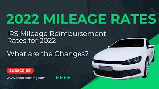 2022 Standard Mileage Rates Updated for Business Use of Vehicles [upl. by Ylrak]