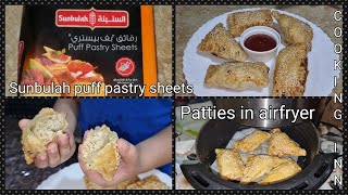 Sunbulah puff pastry sheets  Patties in airfryer  lunch box ideas  chicken pattiescookinginn483 [upl. by Thetis]