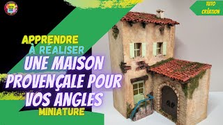 Comment réaliser une maison provençale dangle pour vos villages de Noël TUTO [upl. by Marston]