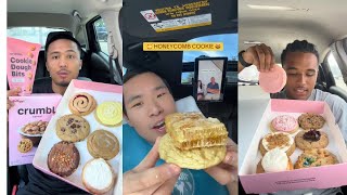 Is crumble cookie overrated  mukbang compilation [upl. by Weissberg727]