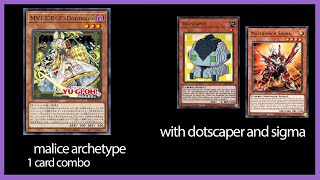 Draw 3 cards huge board AND follow up 1 card malice combo yugioh [upl. by Aimet829]