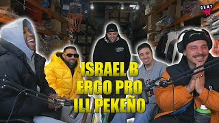 PURO RAP con ISRAEL B ILL PEKEÑO amp ERGO PRO  Grimey TV [upl. by Anwahsed]