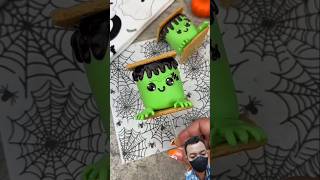 Make Green Ghost Halloween From Marshmallows shorts [upl. by Clarisse159]