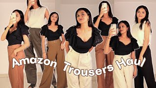 The best trousers from Amazon  HUGE Wide Leg Trouser Haul  Anshika Soni [upl. by Camey]