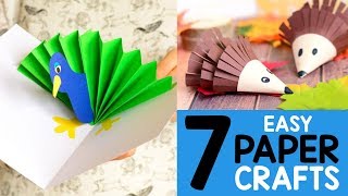 Paper Craft ideas for Kids  7 simple crafts for kids [upl. by Rye]