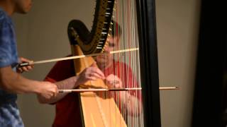 20130523 1944 Bowing on Harp Extended Technique [upl. by Tnarg]