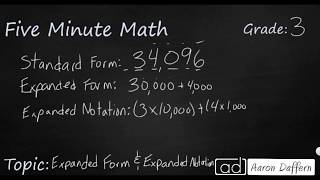 3rd Grade Math Expanded Form and Expanded Notation [upl. by Lauter]