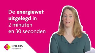 De energiewet uitgelegd in 2 minuten en 30 seconden [upl. by Ehlke]