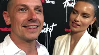 Supermodel Adriana Lima amp husband Andre Lemmers producer at the Thicket premiere [upl. by Wier29]