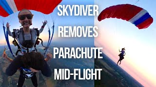 Female Skydiver REMOVES PARACHUTE MidFlight [upl. by Lourdes]