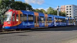 Sheffield SuperTram 105 From Middlewood To Meadowhall [upl. by Nosyt]