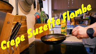 Crepe Suzette Flambe 61Cooking and more [upl. by Alaaj]