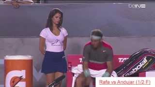 Rafael Nadal tentado por mujer en Brasil Rio Open 2014 [upl. by Atinas]