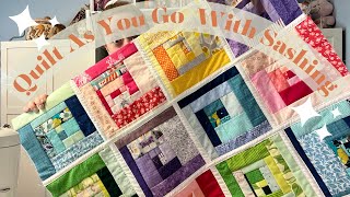 How To Add SASHING for Quilt As You Go Quilts  Beginner Quilting Tutorial  EASY Quilt As You Go [upl. by Dias91]