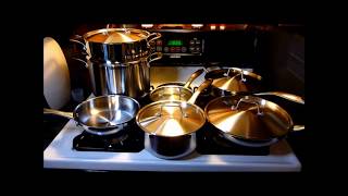 Duxtop WholeClad TriPly Cookware Duxtop SSC14PC WholeClad TriPly Induction Cookware Set [upl. by Hajan799]